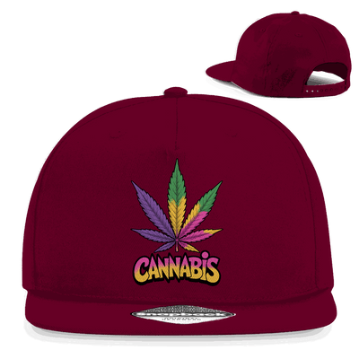 Snapback Rapper Cap - Colorful Cannabis Leaf | Division420®