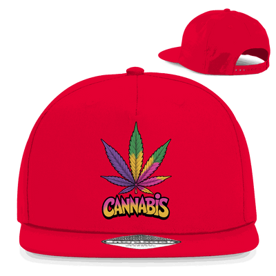 Snapback Rapper Cap - Colorful Cannabis Leaf | Division420®