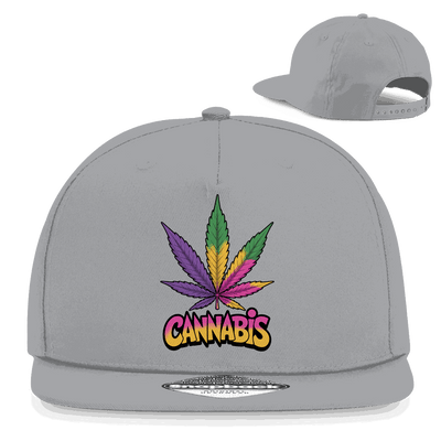 Snapback Rapper Cap - Colorful Cannabis Leaf | Division420®