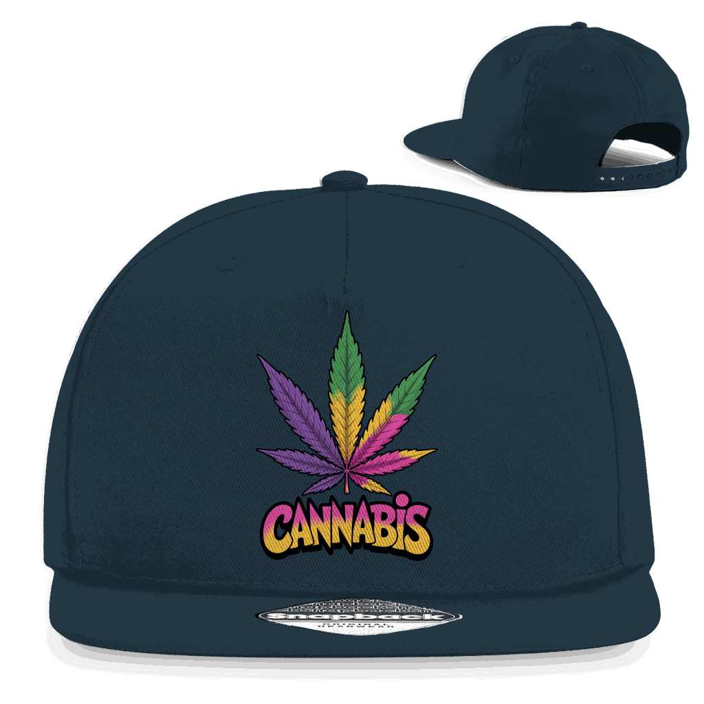 Snapback Rapper Cap - Colorful Cannabis Leaf | Division420®