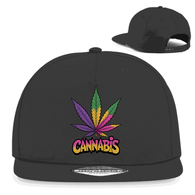 Snapback Rapper Cap - Colorful Cannabis Leaf | Division420®