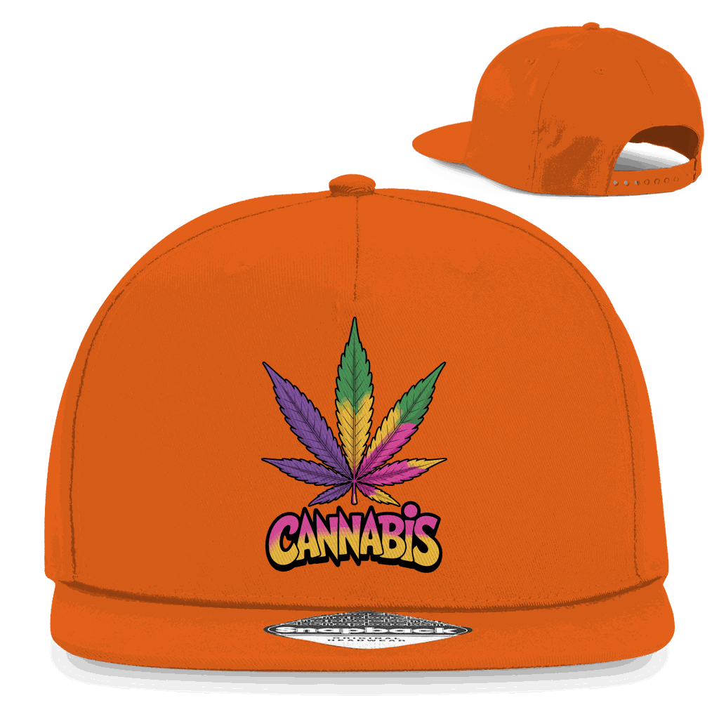 Snapback Rapper Cap - Colorful Cannabis Leaf | Division420®