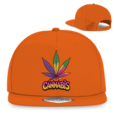 Snapback Rapper Cap - Colorful Cannabis Leaf | Division420®