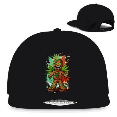 Division420 Snapback Rapper Cap Cookie Man aus Baumwoll-Twill mit flachem Schirm und Retro-Snapbackverschluss