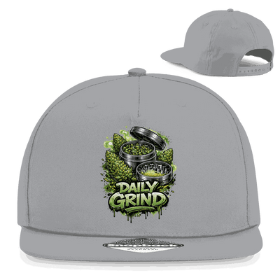 Schwarze Snapback Cap Daily Grind mit flachem Schirm und Retro-Snapverschluss von Division420
