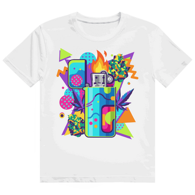 Division420 Heavy Cotton T-Shirt mit Flame On Art Print, bequem und nachhaltig
