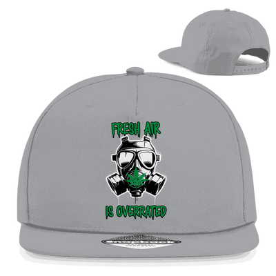 Division420 Snapback Rapper Cap Fresh Air is Overrated aus Baumwoll-Twill mit flachem Schirm und Retro-Snapbackverschluss