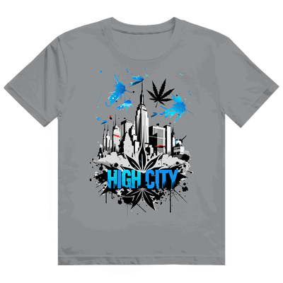 Größentabelle für Heavy Cotton T-Shirt mit High City Art Print von Division420