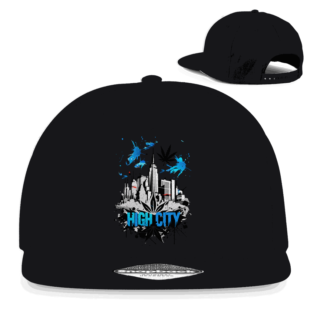 Snapback Rapper Cap - High City Art Print | Division420®