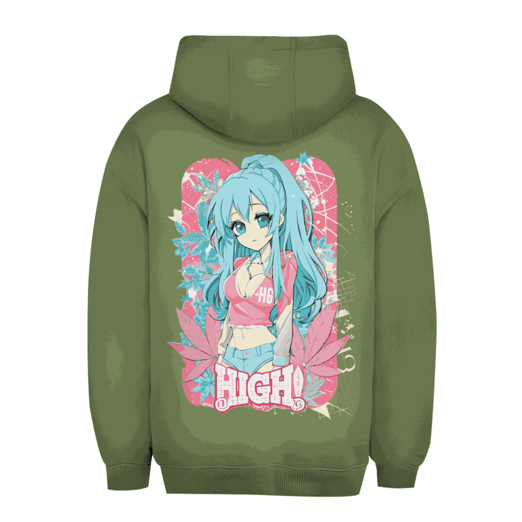 Unisex Oversize Hoodie - High Manga Girl | Division420®