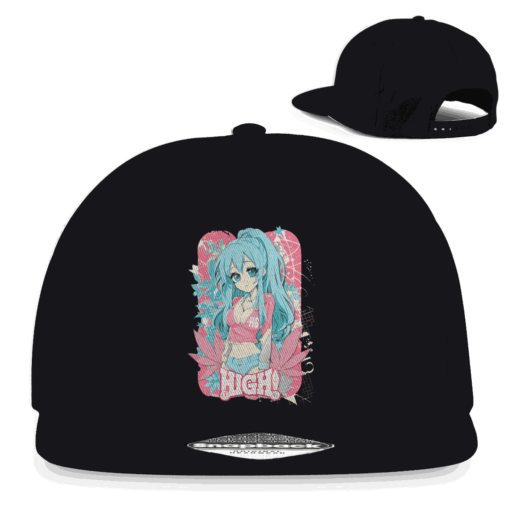 Snapback Rapper Cap - High Manga Girl | Division420®