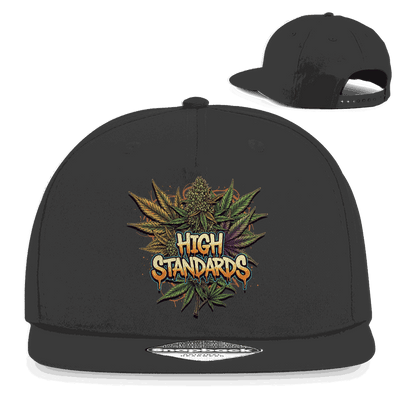 Division420 Snapback Rapper Cap aus Baumwoll-Twill mit flachem Schirm und Retro-Snapbackverschluss