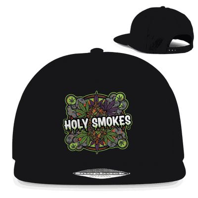 Division420 Snapback Cap Holy Smokes aus Baumwoll-Twill mit flachem Schirm und Retro-Snapbackverschluss