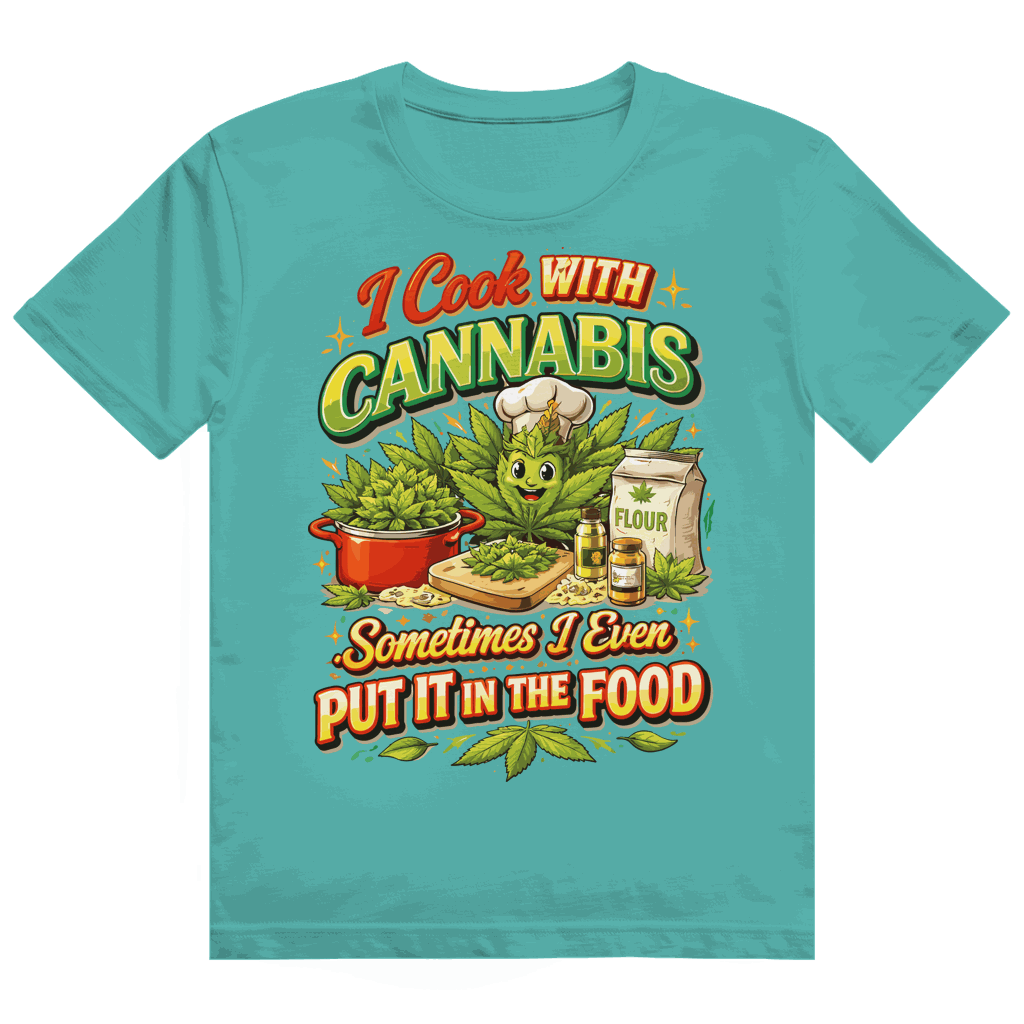 Heavy Cotton T-Shirt - I cook with Cannabis | Division420®