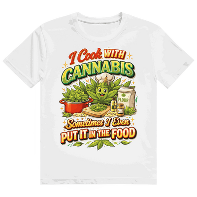 Heavy Cotton T-Shirt mit Cannabis-Motiv von Division420, aus 100% ringgesponnener Baumwolle, nachhaltig und bequem