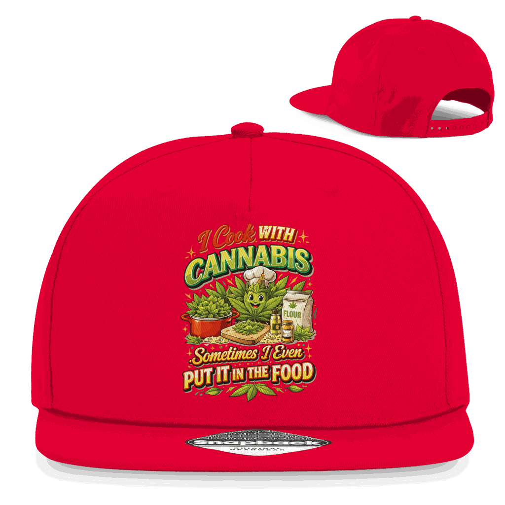 Snapback Rapper Cap - I cook with Cannabis | Division420®