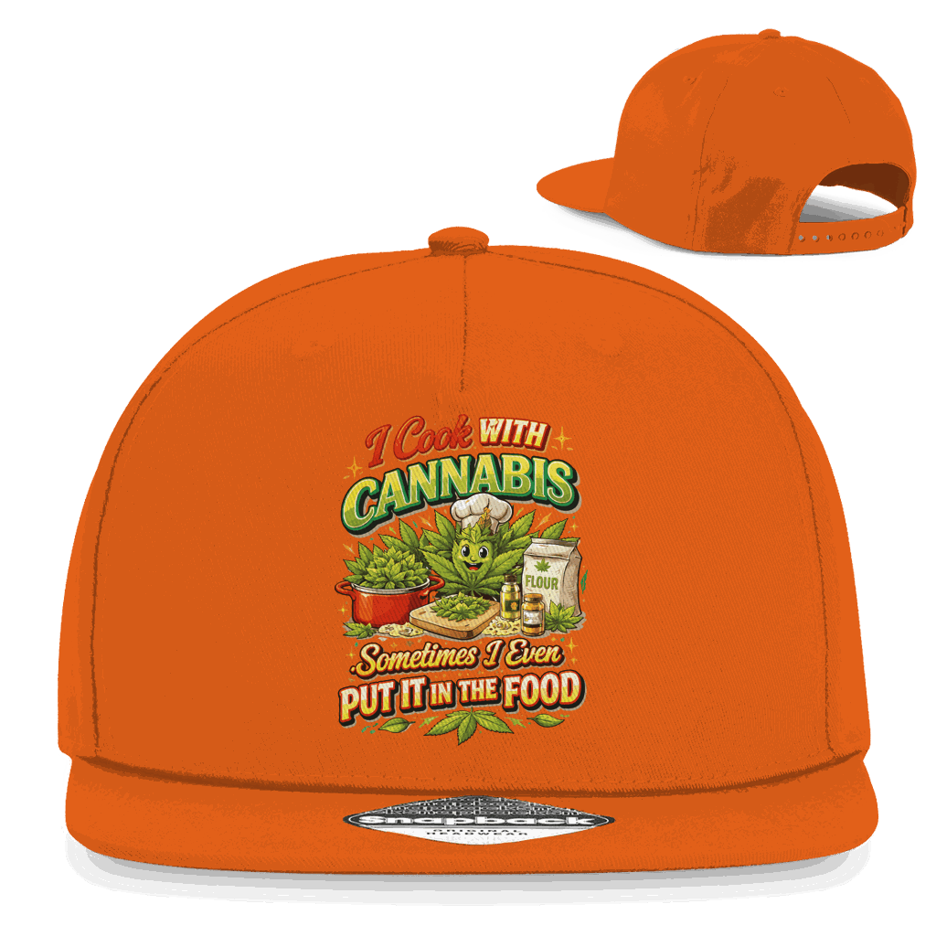 Snapback Rapper Cap - I cook with Cannabis | Division420®