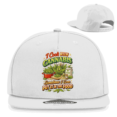 Snapback Rapper Cap I cook with Cannabis Division420 urbaner Stil Baumwoll-Twill Streetwear