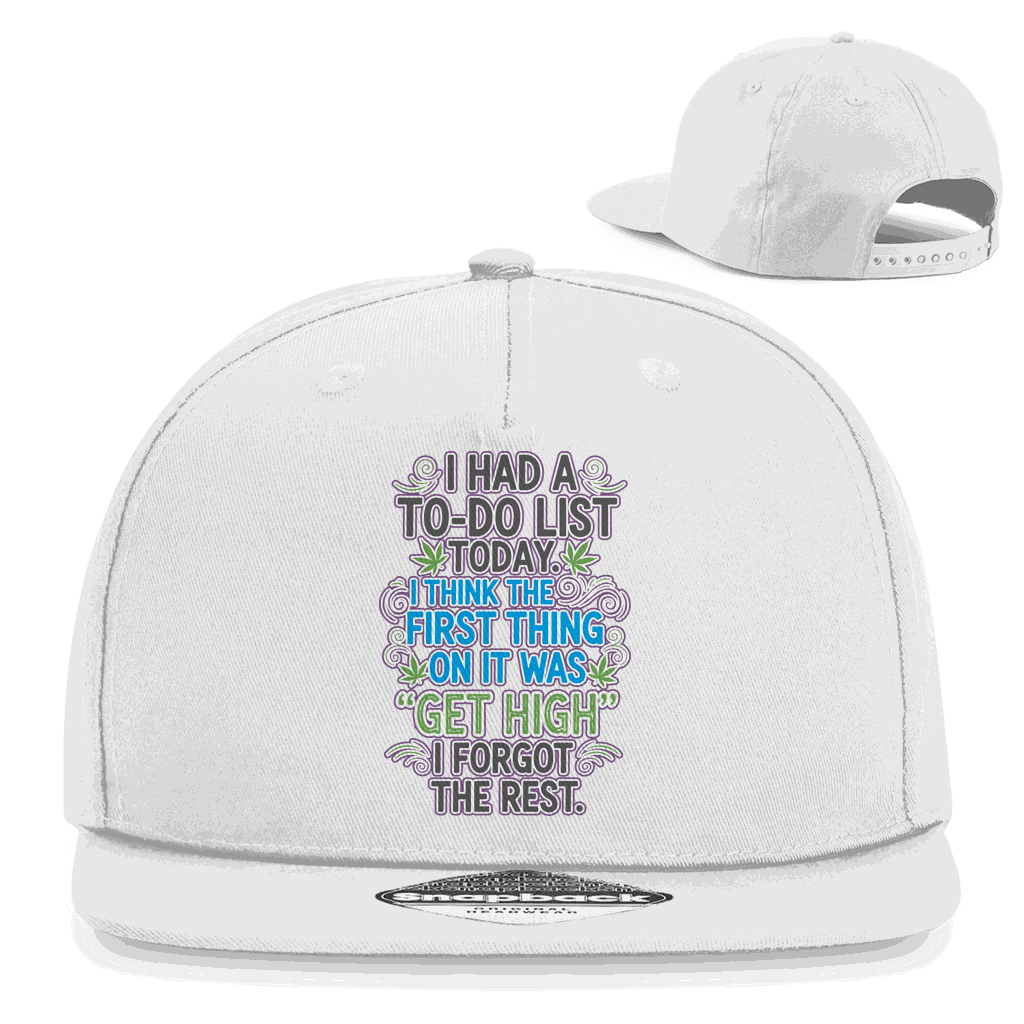 Division420 Snapback Cap aus Baumwoll-Twill mit flachem Schirm und Retro Snapback-Verschluss, urbaner Streetwear Style