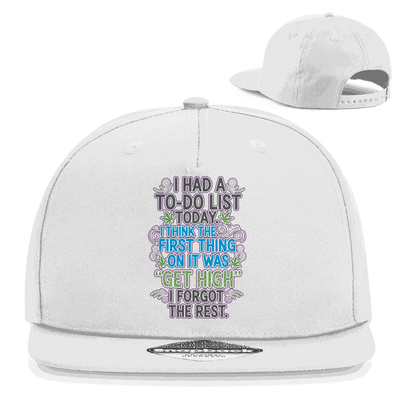 Division420 Snapback Cap aus Baumwoll-Twill mit flachem Schirm und Retro Snapback-Verschluss, urbaner Streetwear Style