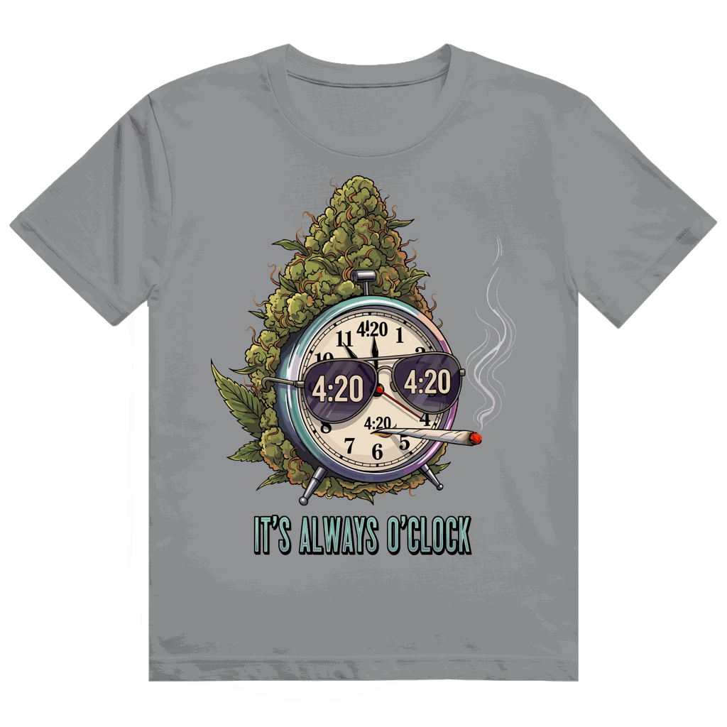 Division420 Heavy Cotton T-Shirt It is always o clock aus 100% Baumwolle mit modernem Tubular Fit und nachhaltiger Produktion