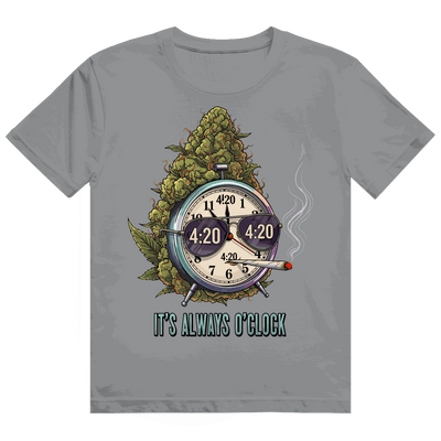 Division420 Heavy Cotton T-Shirt It is always o clock aus 100% Baumwolle mit modernem Tubular Fit und nachhaltiger Produktion