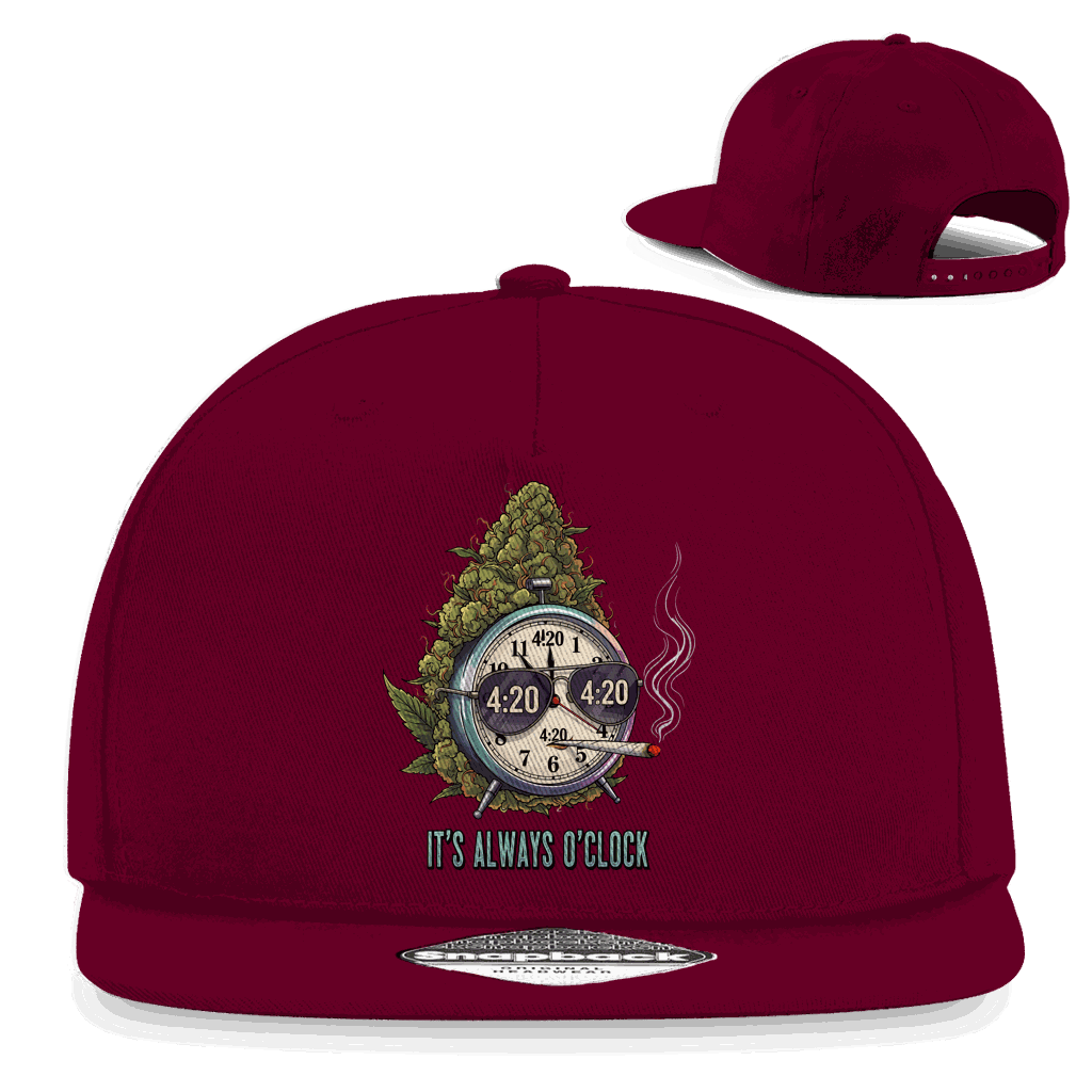 Snapback Rapper Cap - It is always o clock | Division420®
