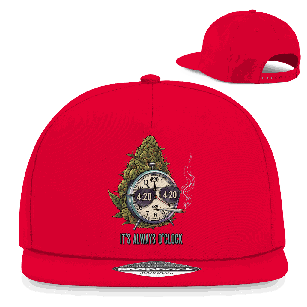 Snapback Rapper Cap - It is always o clock | Division420®