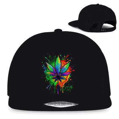 Division420 Snapback Cap Leaf Creative Baumwoll-Twill Streetwear mit flachem Schirm und Retro-Snapbackverschluss
