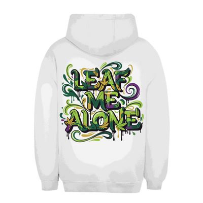 Unisex Oversize Hoodie Leaf me alone von Division420 mit Kapuze und Kängurutasche
