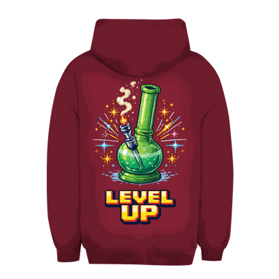 Unisex Oversize Hoodie Level Up von Division420 in urbanem Stil mit Kapuze und Kängurutasche
