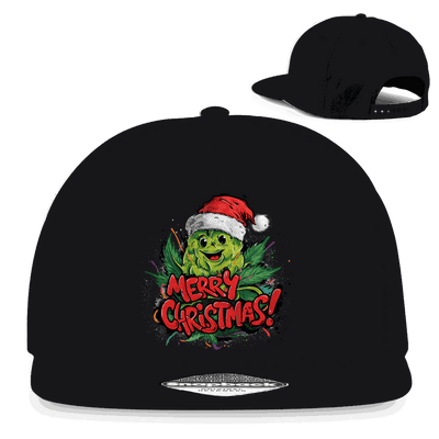 Division420 Snapback Cap Merry Christmas Bud aus Baumwoll-Twill mit Retro-Snapback Verschluss und flachem Schirm