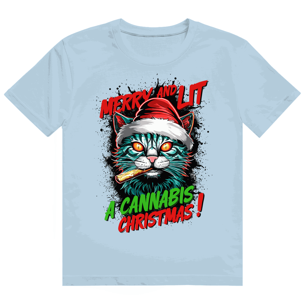 Heavy Cotton T-Shirt - Merry Christmas Cat | Division420®
