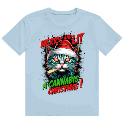 Heavy Cotton T-Shirt - Merry Christmas Cat | Division420®