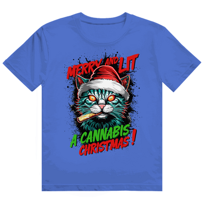 Heavy Cotton T-Shirt - Merry Christmas Cat | Division420®