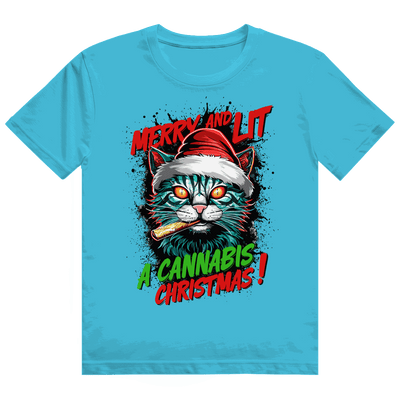 Heavy Cotton T-Shirt - Merry Christmas Cat | Division420®