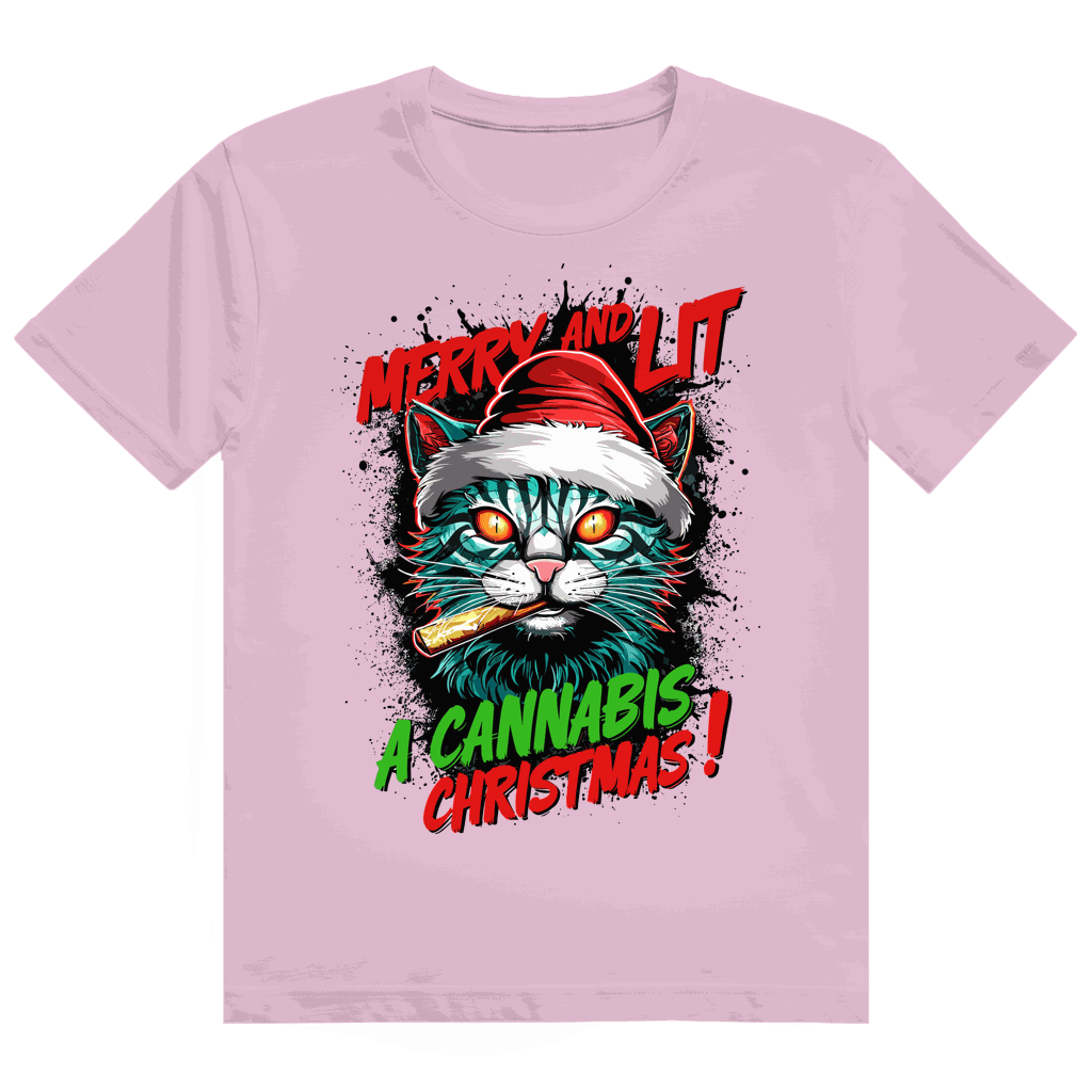 Heavy Cotton T-Shirt - Merry Christmas Cat | Division420®