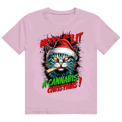 Heavy Cotton T-Shirt - Merry Christmas Cat | Division420®