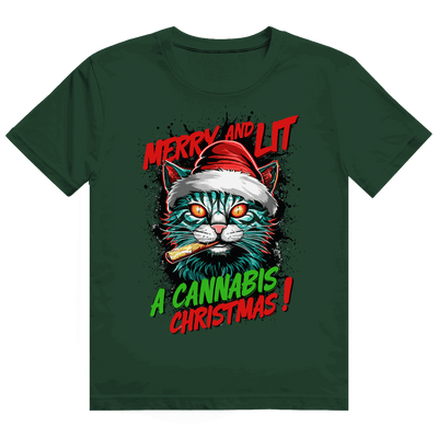 Heavy Cotton T-Shirt - Merry Christmas Cat | Division420®
