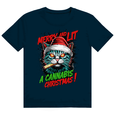 Heavy Cotton T-Shirt - Merry Christmas Cat | Division420®