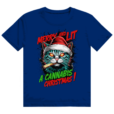 Heavy Cotton T-Shirt - Merry Christmas Cat | Division420®
