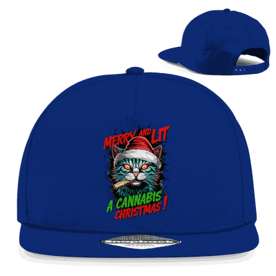 Snapback Rapper Cap - Merry Christmas Cat | Division420®