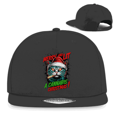 Snapback Rapper Cap - Merry Christmas Cat | Division420®
