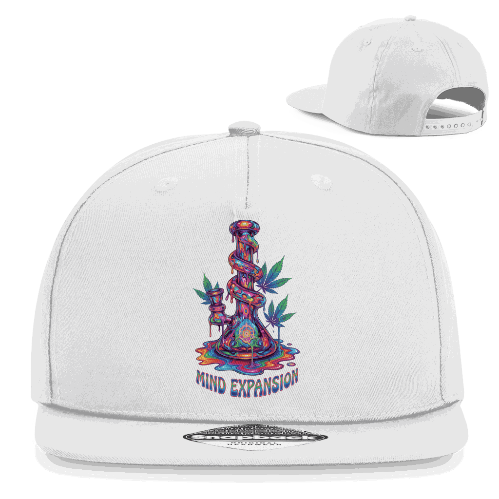 Division420 Snapback Rapper Cap Mind Expansion aus Baumwoll-Twill mit Retro-Snapback-Verschluss und flachem Schirm