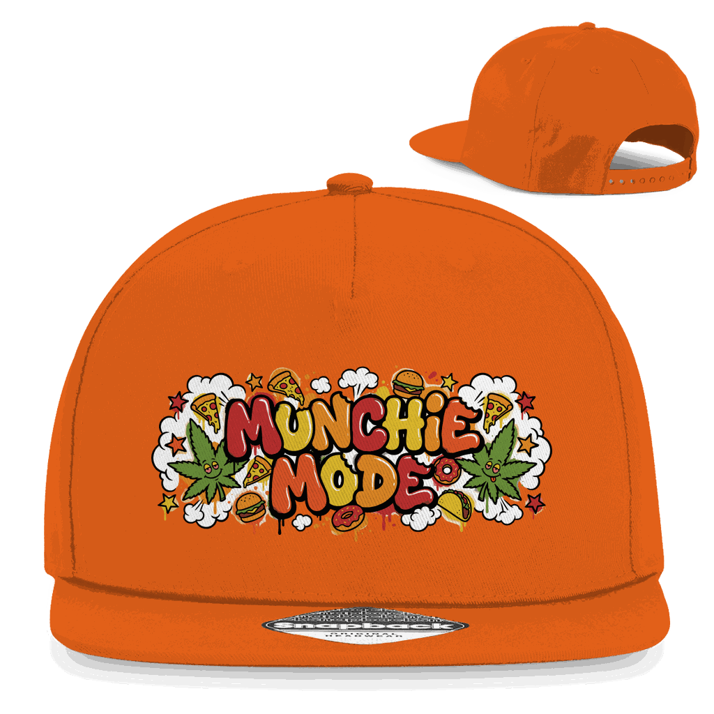 Schwarze Division420 Snapback Cap Munchie Mode mit flachem Schirm und Retro-Snapbackverschluss