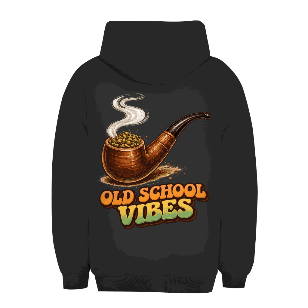 Unisex Oversize Hoodie Old Scholl Vibes von Division420 mit Kapuze und Kängurutasche