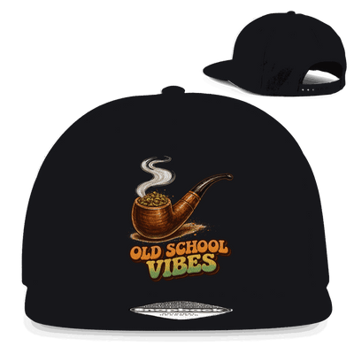 Division420 Snapback Rapper Cap Old Scholl Vibes aus Baumwoll-Twill mit flachem Schirm und Retro-Snapbackverschluss