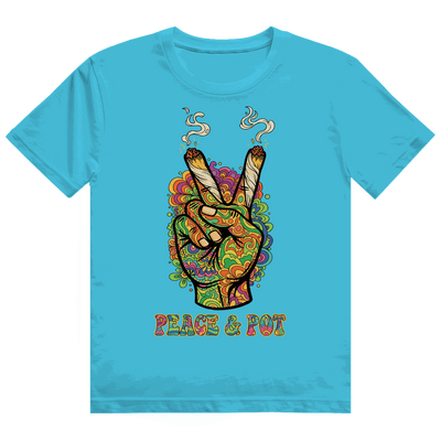 Heavy Cotton T-Shirt - Peace and Pot | Division420®