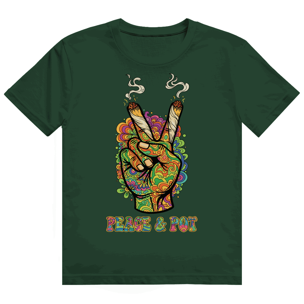 Heavy Cotton T-Shirt - Peace and Pot | Division420®