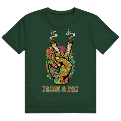 Heavy Cotton T-Shirt - Peace and Pot | Division420®